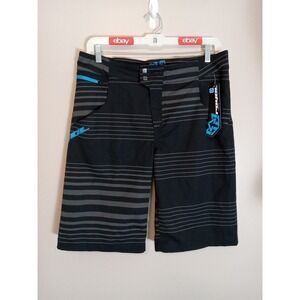 royal racing Men Matrix 2 Black Blue Stripe Pattern Shorts Size‎ XL